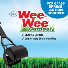 Four Paws Allen's Spring Action Dog Scooper For Grass Standard Black