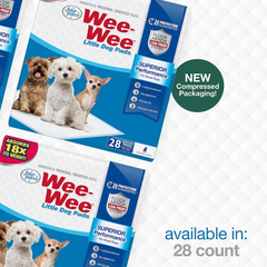 Four Paws Wee-Wee Superior Performance Unscented Little Pee Pads for Small Dogs, Leak-Proof Dog Housebreaking Potty Training Floor Protection