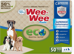 Four Paws Wee-Wee Superior Performance Eco Pee Pads for Dogs - Earth-Friendly Dog & Puppy Pads for Potty Training - Dog Housebreaking & Puppy Supplies
