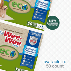 Four Paws Wee-Wee Superior Performance Eco Pee Pads for Dogs - Earth-Friendly Dog & Puppy Pads for Potty Training - Dog Housebreaking & Puppy Supplies