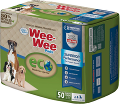 Four Paws Wee-Wee Superior Performance Eco Pee Pads for Dogs - Earth-Friendly Dog & Puppy Pads for Potty Training - Dog Housebreaking & Puppy Supplies