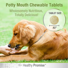 Four Paws Healthy Promise Potty Mouth Tablets - Coprophagia Stool Eating Deterrent for Dogs 90 count