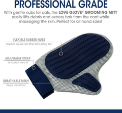 Four Paws Magic Coat Professional Series Love Glove Silicone Cat Grooming Mitt, Deshedding & Dematting