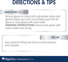 Four Paws Magic Coat Professional Series Love Glove Silicone Cat Grooming Mitt, Deshedding & Dematting