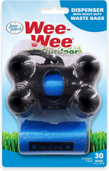 Four Paws Wee-Wee Outdoor Dog Waste Bag Dispenser with Heavy Duty Waste 30 count Bag