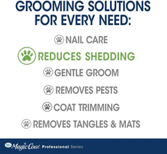 Four Paws Slicker Brush, Professional Series Grooming Brush for Dogs & Cats, Self-Cleaning, Reduces Shedding, All Coat Types, Blue & Grey