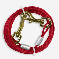Four Paws Puppy Dog Tie Out Cable Red Puppy
