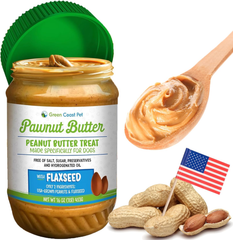 All-Natural Pawnut Butter for Dogs | Made in USA | Peanut & Flaxseed Blend