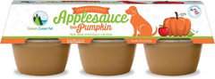 Unsweetened Applesauce with Pumpkin for Dogs – 6 Pack, 4 oz Cups – Low-Calorie, Digestive Health Support, Great for Lick Mats & Toys, All-Natural Ingredients, Made in The USA