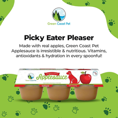 Unsweetened Applesauce with Pumpkin for Dogs – 6 Pack, 4 oz Cups – Low-Calorie, Digestive Health Support, Great for Lick Mats & Toys, All-Natural Ingredients, Made in The USA