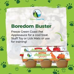 Unsweetened Applesauce with Pumpkin for Dogs – 6 Pack, 4 oz Cups – Low-Calorie, Digestive Health Support, Great for Lick Mats & Toys, All-Natural Ingredients, Made in The USA