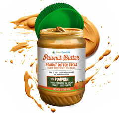 Natural Peanut Butter for Dogs Safe - 100% Healthy Dog Treats - No Sugar, Xylitol Free, Digestive Support - Puppy Dog Peanut Butter with Pumpkin