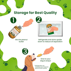 Natural Peanut Butter for Dogs Safe - 100% Healthy Dog Treats - No Sugar, Xylitol Free, Digestive Support - Puppy Dog Peanut Butter with Pumpkin