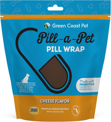 Pill-a-Pet Pill Wrap for Dogs Cheese Flavor | Made in USA | Probiotics