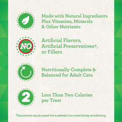 Greenies Feline Smartbites Skin & Fur Crunchy and Soft Natural Cat Treats, Salmon Flavor