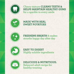 Greenies Regular Natural Dog Dental Treats, Sweet Potato Flavor