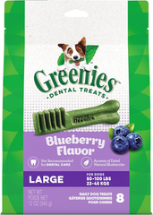 Greenies Large Natural Dental Care Dog Treats Blueberry Flavor