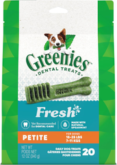 Greenies Petite Natural Dental Care Dog Treats Fresh Flavor