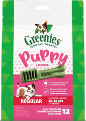 Greenies Puppy 6+ Months Regular Natural Dog Dental Care Dog Treats