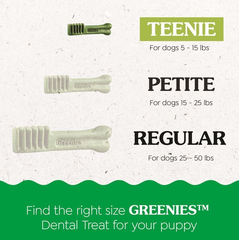 Greenies Puppy Teenie Size Natural Dental Dog Treats