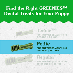 Greenies Puppy Petite Size Natural Dental Dog Treats