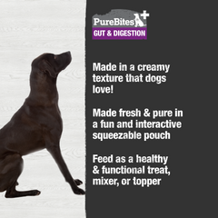 PureBites+ Gut & Digestion Squeezables for Dogs, only 5 Ingredients