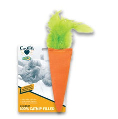 OurPets 100-Percent North American Catnip Filled Carrot Cat Toy 24 Karat