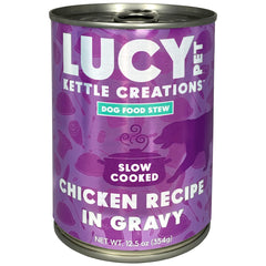 Lucy Pet Products Kettle Creations Chicken In Gravy Dog Food Chicken, 12pk/12.5 oz