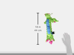 goDog Bubble Plush Skinny Dragons Squeaky Plush Dog Toy, Chew Guard Technology - Green