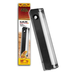 Zilla Reptile T8 Slimline Tropical Pet Habitat Light Fixture with 15 Watt Fluorescent Bulb