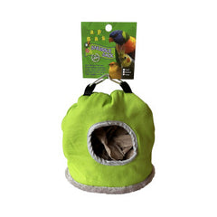 A & E Cages Happy Beaks Snuggle Sack Bird Hut Assorted