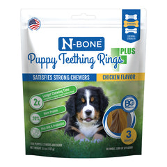 N-Bone Puppy Teething Rings Plus, Chicken Flavor