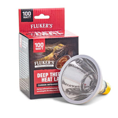 Fluker's Deep Thermal Heat Lamp for Reptiles with Carbon Infrared Technology, for All Reptile Tanks, Great for Basking