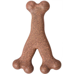 SPOT Bam-Bones Wishbone - Made with Strong Bamboo Fiber, Durable Long Lasting Dog Chew for Light to Moderate Chewers, Great Toy for Adult Dogs & Teething Puppies Under 50lbs, Bacon Flavor