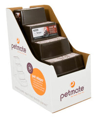 Petmate Lightweight Pet Steps Elevated Non-Slip Steps Chocolate Brown One Size Fits Most, Made in USA