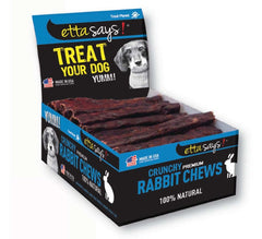 Etta Says! Premium Rabbit Chews - All Natural, Grain Free Dog Treat, Chew, Usa Made