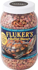 Fluker's Buffet Blend Aquatic Formula, Turtle Food with Freeze, Dried Shrimp, Mealworms, and Vitamin Enriched Pellets