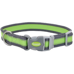 Coastal Pet - Pro - Reflective Adjustable Dog Collar, Bright Green with Grey
