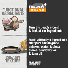 PureBites+ Skin & Coat Squeezables for Cats, only 5 Ingredients