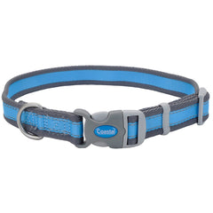 Coastal Pet - Pro - Reflective Adjustable Dog Collar, Bright Blue with Grey