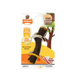 Nylabone Strong Chew Real Wood Stick Chew Toy for Dogs, Maple Bacon Flavor