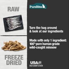 Freeze Dried Cat Treats, Minnow,