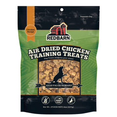 Redbarn Pet Products All-Natural Air Dried Chicken Training Treats for Puppies & Dogs – Grain-Free Single Protein Rewards Made in USA for Small, Medium, & Large Breeds - 8 oz Resealable Bag