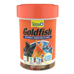 Tetra Goldfish Flakes, Nutritionally Balanced Diet For Aquarium Fish, Vitamin C Enriched Flakes