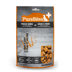 PureBites+ Skin & Coat Freeze Dried Dog Treats, 5 Ingredients, Made in USA