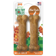 Nylabone Healthy Edibles Natural Dog Chews Long Lasting Bacon Flavor Treats for Dogs