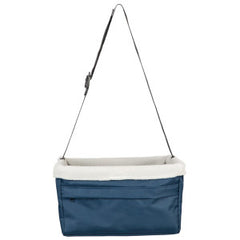 Solvit Product PetSafe Happy Ride Booster Seat – Raised Dog Travel Seat – Installs on Car Seats with a Headrest – Safety Tether – Machine Washable – Folds Flat for Storage, Navy