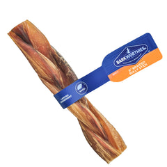 Barkworthies Premium Dog Treats, 6-Inch Braided Bully Sticks
