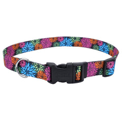 Coastal Pet Styles Adjustable Dog Collar - Stylish Patterned Fabrics - Snap-Lock Buckle - Adjustable Dog Collar - for Small, Medium or Large Dogs - Wildflower