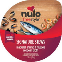 Nulo Freestyle Cat & Kitten Wet Food Signature Stew - Premium All Natural Grain-Free Food Topper With No Added Minerals or Preservatives - High Animal-Based Protein - 2.8 Ounce (Pack of 24)